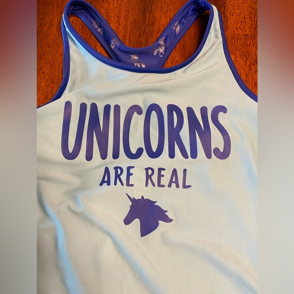 Justice Reversible unicorn one-piece swimming suit - Picture 4 of 9